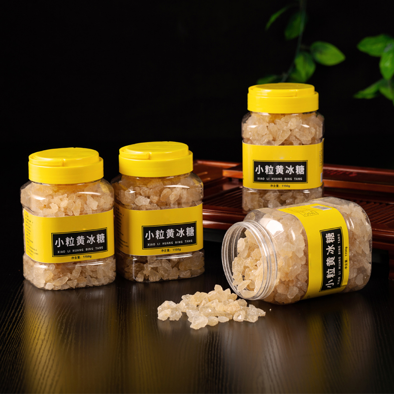 多晶黄冰糖4罐全家桶4600g碎冰糖甜水酵素泡茶柠檬烹饪调味老冰糖