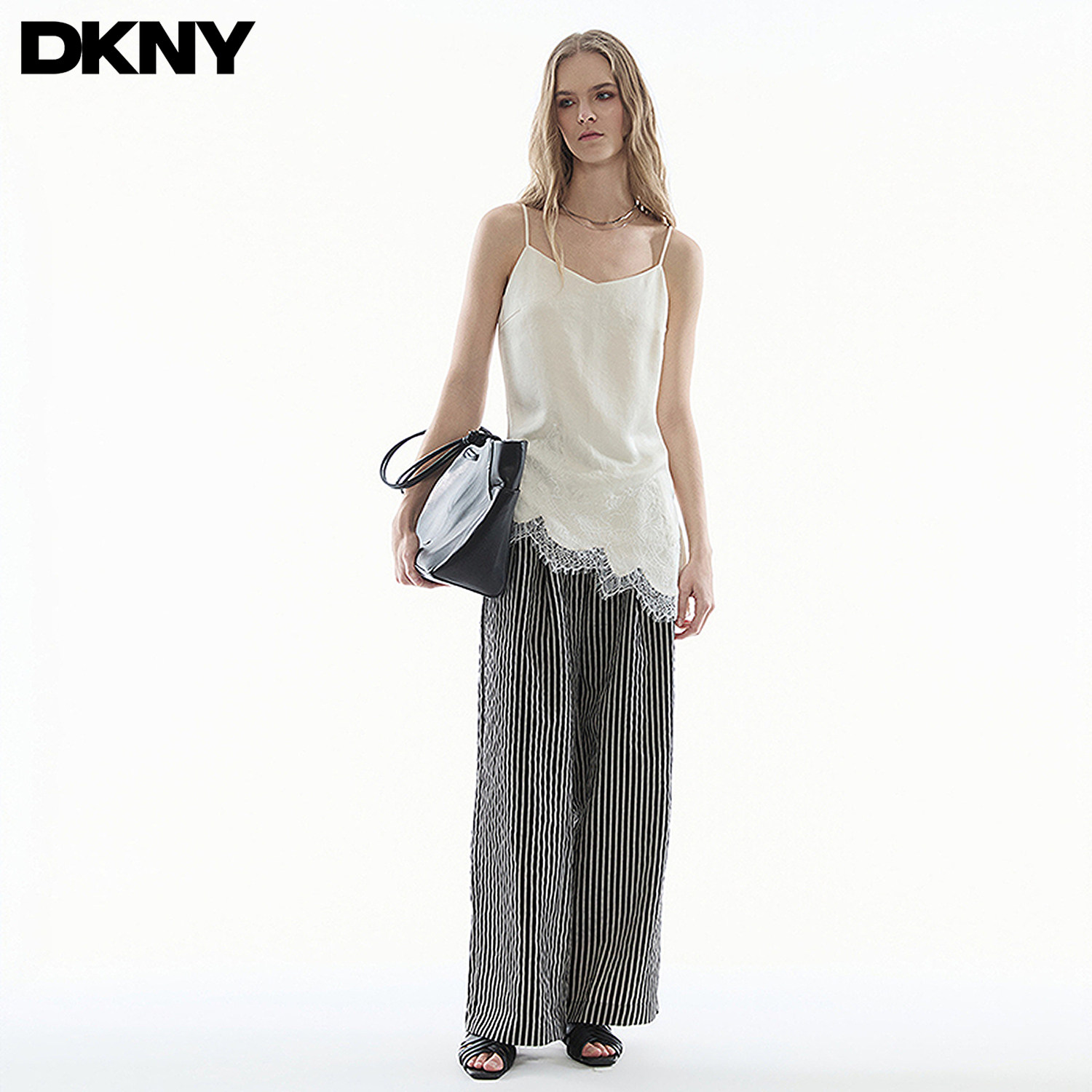 Lace trimmed suspender skirt and vest for women to wear underneath