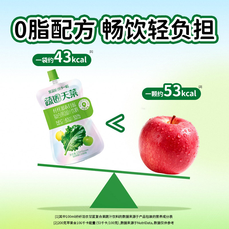 农亨羽衣甘蓝膳食纤维复合果蔬汁饮料