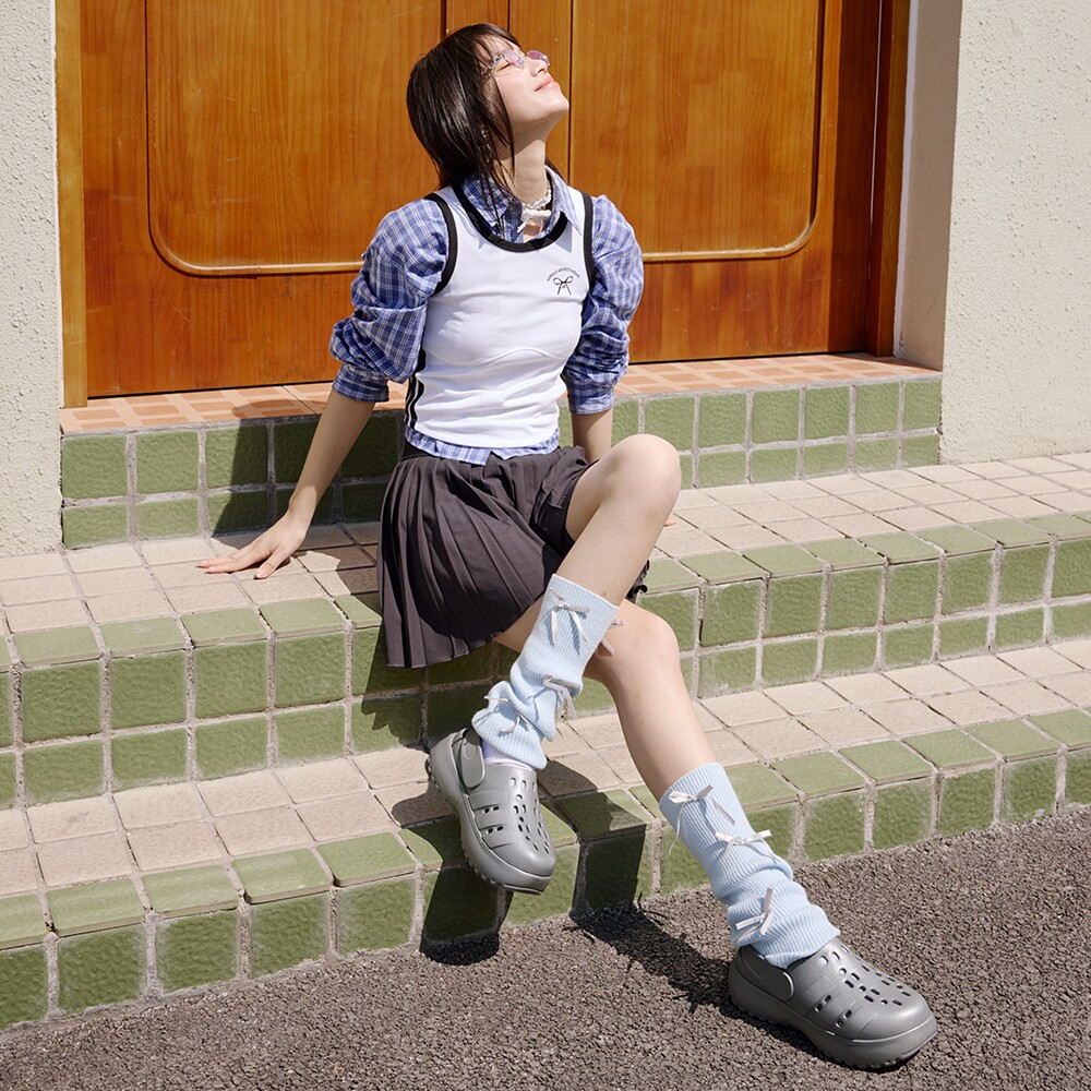 洞洞鞋ADILETTE CLOG PLATFORM厚底增高拖鞋adidas阿迪达斯轻运动 - 图3