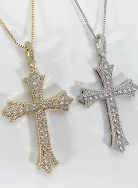 豪华吊坠项链复古时尚百搭嘻哈女