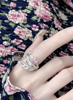 复古戒指轻奢闪钻可调节时尚女