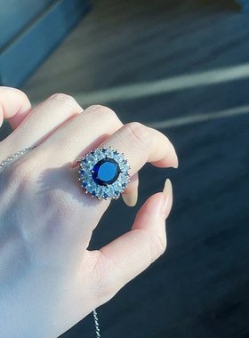 流行仿真珠宝饰品高级珠宝蓝耳钉