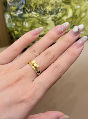 小众中古手工拉丝单排钻电镀黄金