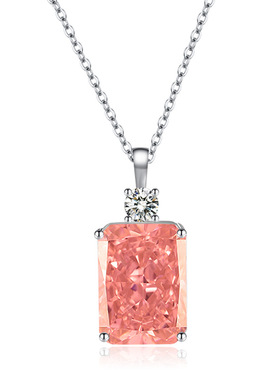 豪华轻奢冰花切轻奢项链精致吊坠