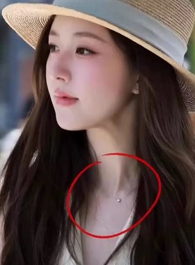 华饰赵露思同款鼻屎钻S925纯银项链单钻锆石超闪锁骨链轻奢风极简