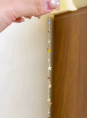 ins风彩色串珠星星手链女新款