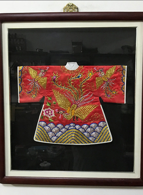 中国传统手工刺绣 漳绣木偶 戏服 龙凤刺绣装饰镜框 家居艺术挂件
