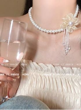 辣欲拽姐!甜酷气质镶钻小众时髦链条项链欧美气质辣妹choker颈链