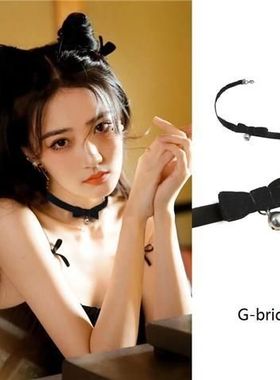 铃铛蝴蝶结高级绒带项圈项链辣妹奢侈风小香风锁骨链毛衣链