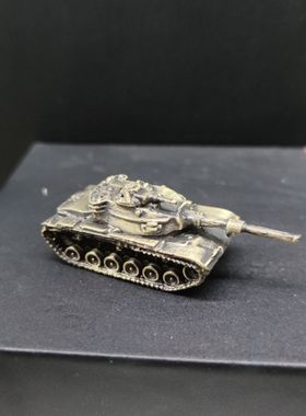 纯铜实心做旧二战虎式坦克世界豹式经典军事坦克立体兵人模型摆件