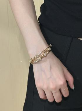 Vintage古着 Golden pearl drops手镯