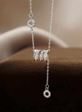 小蛮腰项链女999足银轻奢小众设计高级纯银锁骨链送朋友生日礼物