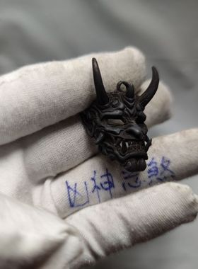 43暗黑般若项链嘻哈鬼面具吊坠男女潮人个性霸气毛衣挂件骷髅配饰