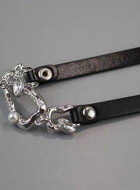 异形链条choker项链女甜酷轻奢小众设计感颈链项圈网红颈带锁骨链