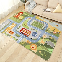 Children Carpet City Car Track Game Rug Cartoon Early Teaching Ground Mat Living Room Bedroom Baby Crawl Mat