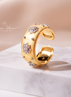 意大利925纯银四叶草戒指女