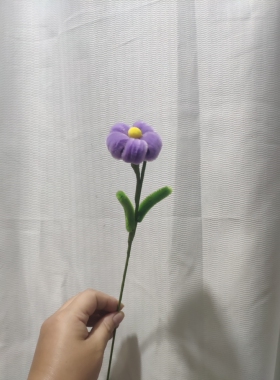 成品发货泡芙花手工编织花束仿真花摆件送女神节38节母亲节教师节