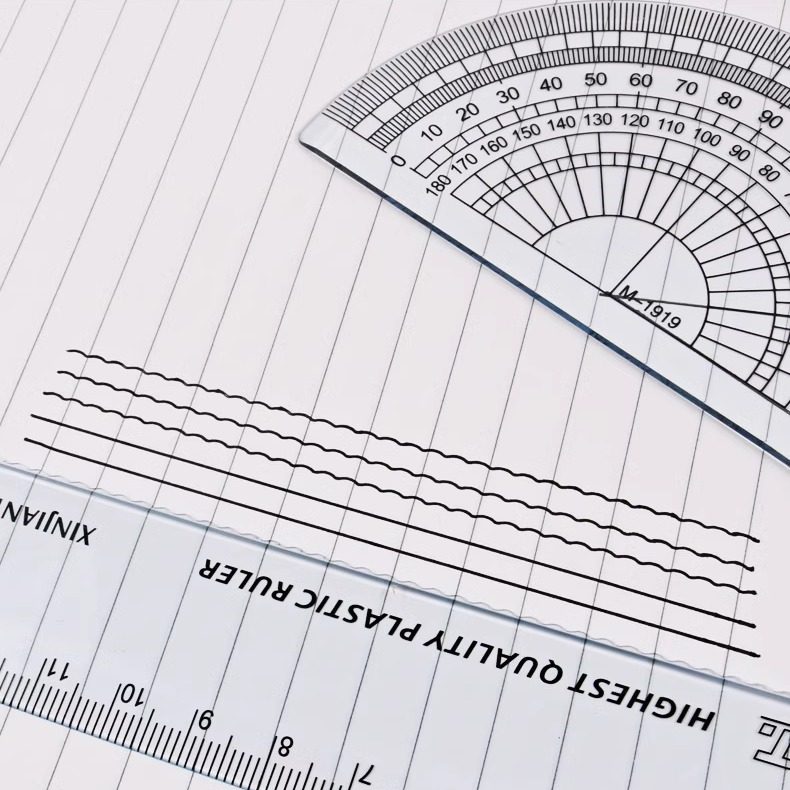 透明4件套小学生套尺15cm直尺三角尺4件套直尺子套装绘图学习用品,淘宝优惠券,粉丝福利购,淘宝优惠卷