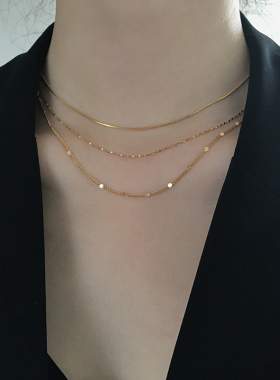 新款单链万能裸链钛钢包insins潮