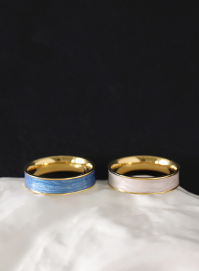 彩绘滴釉海浪云朵戒指指环