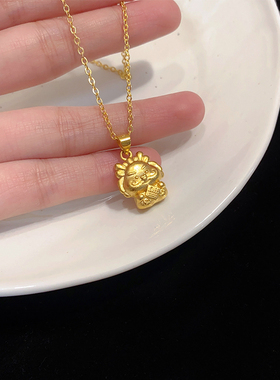 本命年龙吊坠项链女高级感