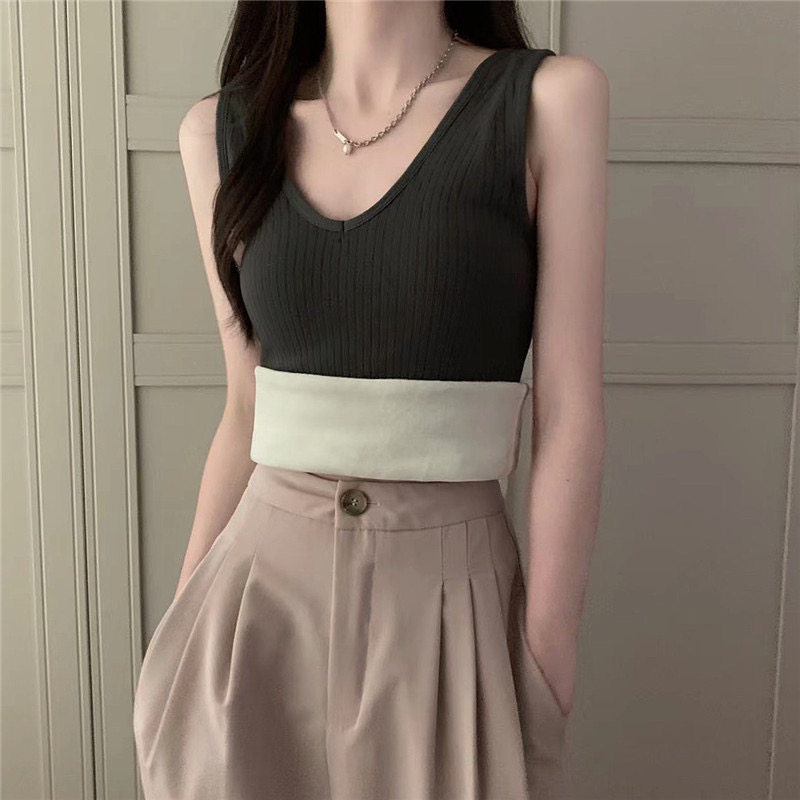 新款保暖背心女加厚加绒秋冬百搭内搭外穿打底显瘦无袖学生上衣女,淘宝优惠券,粉丝福利购,淘宝优惠卷