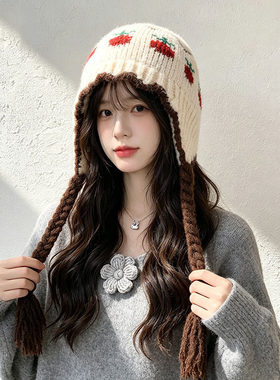 包头毛线帽甜美小香风针织套头帽