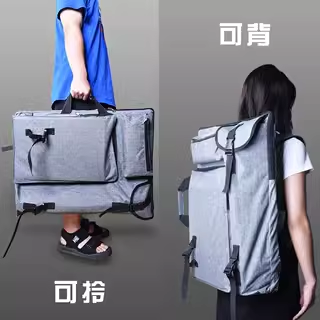 画包美术生专用艺考画袋美术大容量4k画板包背包加厚帆布美术联考集训校考户外写生素描便携收纳双肩袋子福袋 - 图3