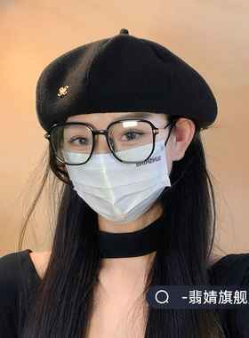 贝雷帽女春夏款南瓜帽2026新款显脸小韩系黑色画家帽秋冬八角帽子