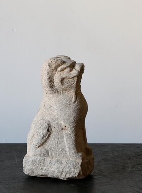 清代古董案头狮子老物件收藏古玩真品老东西古代文房摆件古旧石器