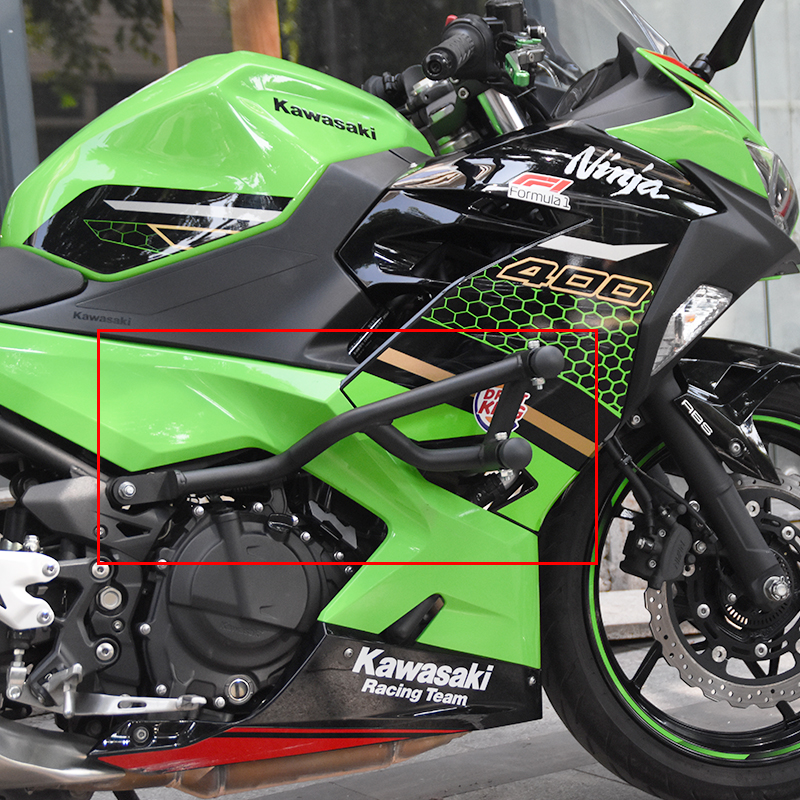 适用川崎ninja400护杠防摔竞技杠弹簧头防撞机车保险杠专用改装件-图1