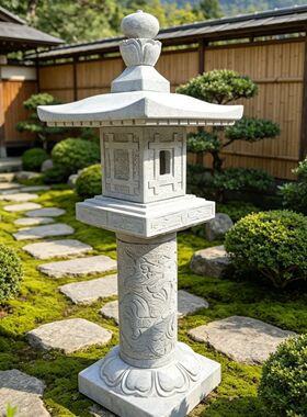 石雕石灯灯笼中式石头仿古中式户外庭院造景园林花园摆件青石