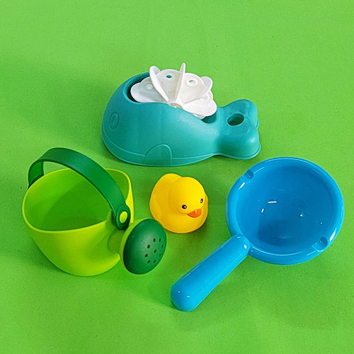 宝宝洗澡花洒喷水浇花男女孩浴室儿童婴幼儿戏水玩具小黄鸭洒水壶 - 图0