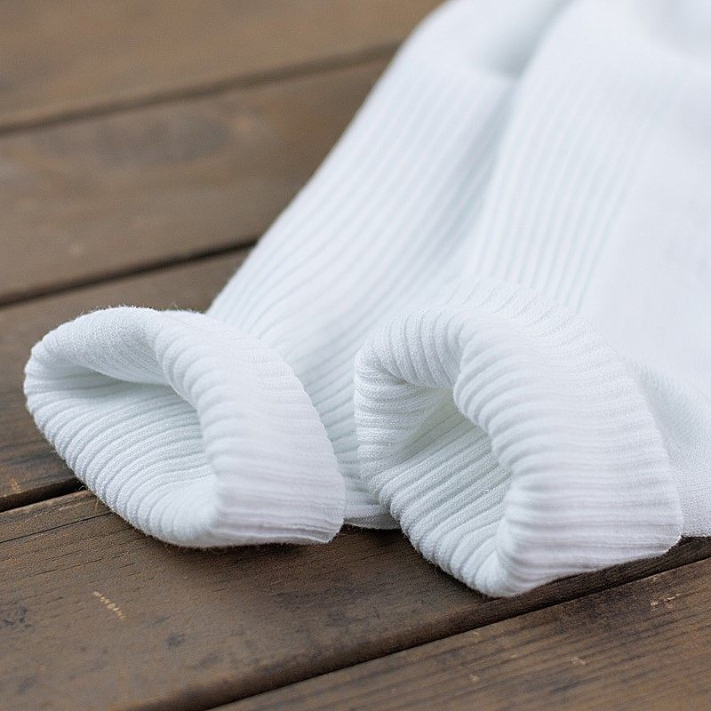 中筒潮男士棉质白色防臭吸汗白袜子 妙婳短袜/打底袜/丝袜/美腿袜