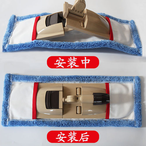 平板拖把布拖布头拖把头替换布平板墩布套式尘推头拖把吸水不掉毛 - 图2