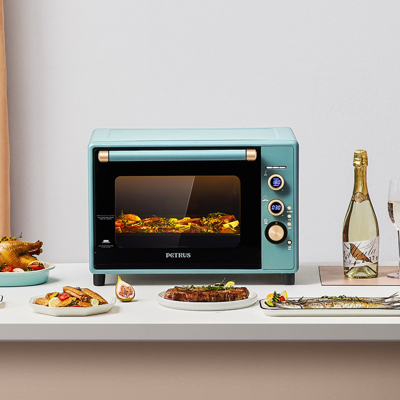 柏翠3040gr搪瓷家用复古烘焙电烤箱 柏翠电烤箱