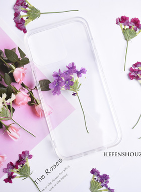 带枝美女樱真花干花手工diy