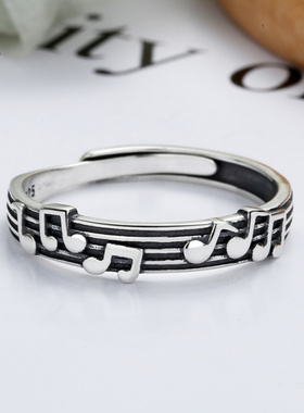 JHEPAN音符五线谱戒指