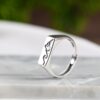 Delinju Retro Open Men's Peak Design Silver Ring Jewelry Square Plate Ring S925 Silver Ring