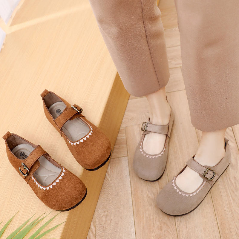 复古浅口玛丽珍鞋女鞋2026新款春季通勤百搭平底一脚蹬勃肯豆豆鞋,淘宝优惠券,粉丝福利购,淘宝优惠卷