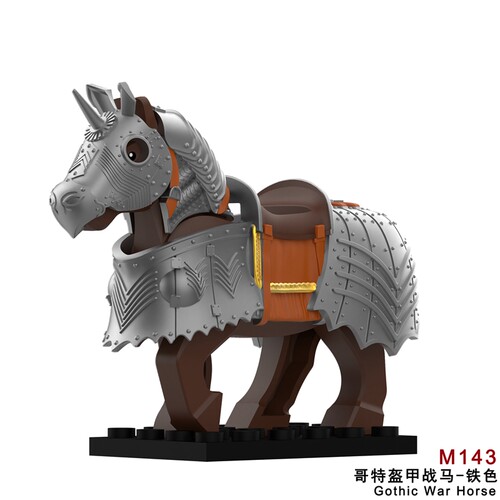 中古系列哥特式加宽战马M141-143小颗粒积木袋装 - 图2
