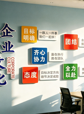 办公室企业励志文化墙贴
