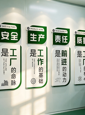 工厂车间质量标语墙贴
