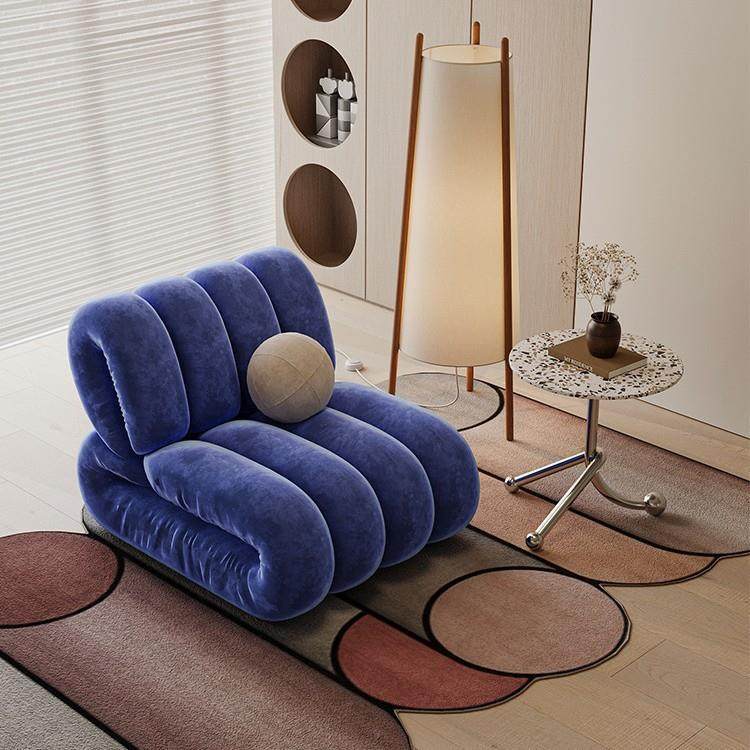 网红中古风客厅休闲椅单人懒人沙发椅设计师款创意民宿卧室小沙发,淘宝优惠券,粉丝福利购,淘宝优惠卷