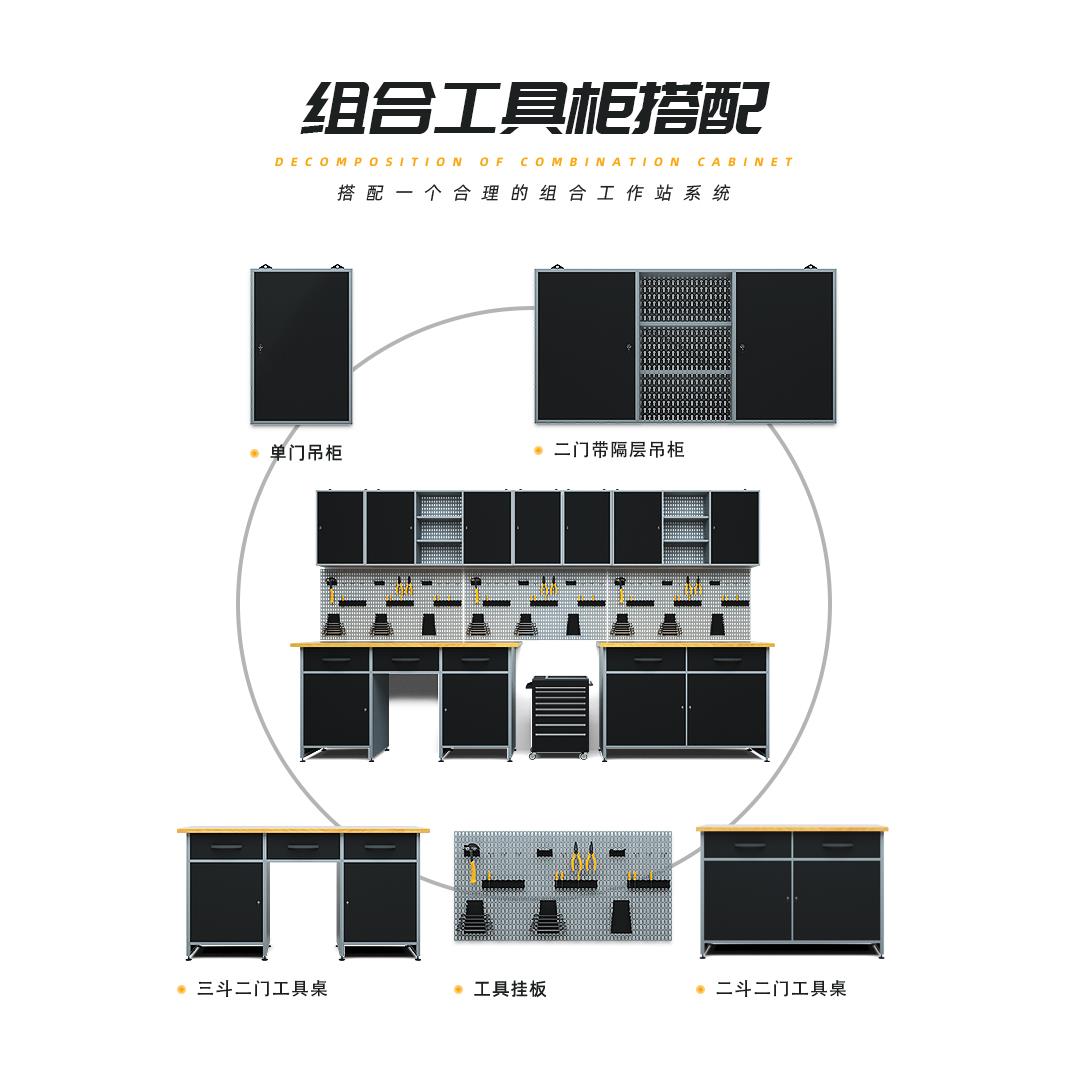 工具柜车间吊柜储物柜收纳柜壁挂柜子维修厂五金铁皮柜挂墙工具箱