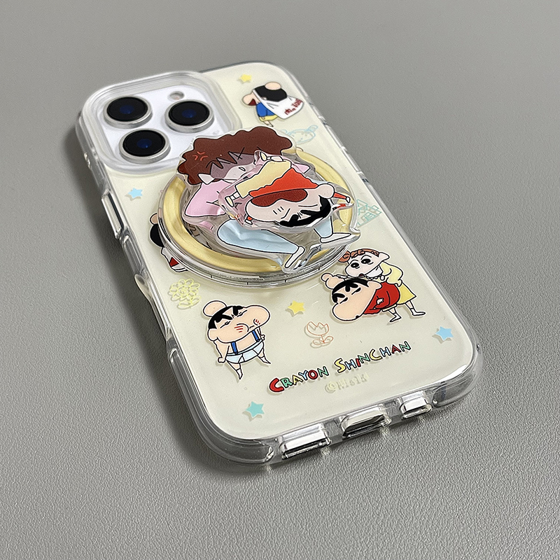 日系卡通美伢蜡笔小新磁吸支架适用Mate70PRO/60华为Nova14/13手机壳12pro/PURA80/70pro女P60防摔P50E畅享80 - 图3