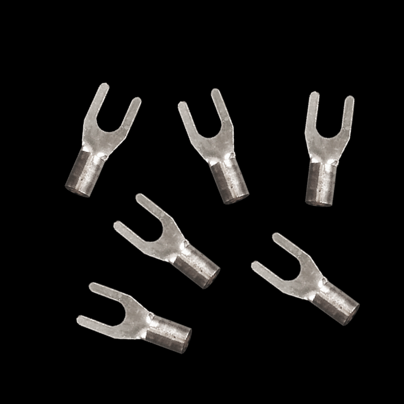 UT1.5-3 冷压接线端子Y形叉形裸端头铜线鼻子镀银接线耳包邮