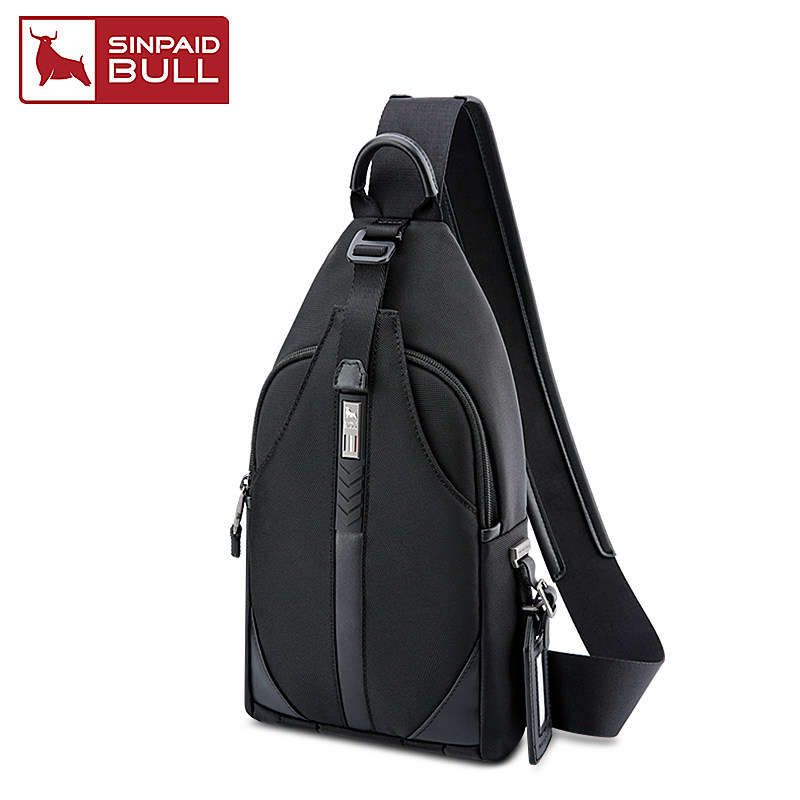 新款胸包男休闲潮牌户外女单肩包 sinpaidbull男士包袋