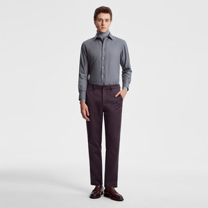 【90羽绒衬衫】雅戈尔新品商务休闲白鹅绒内胆保暖竖条纹长袖衬衫